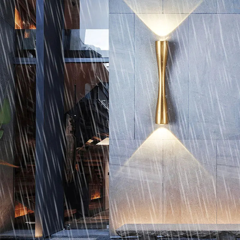 Aplique de Pared LED Nórdico de Luz Arriba y Abajo en Oro