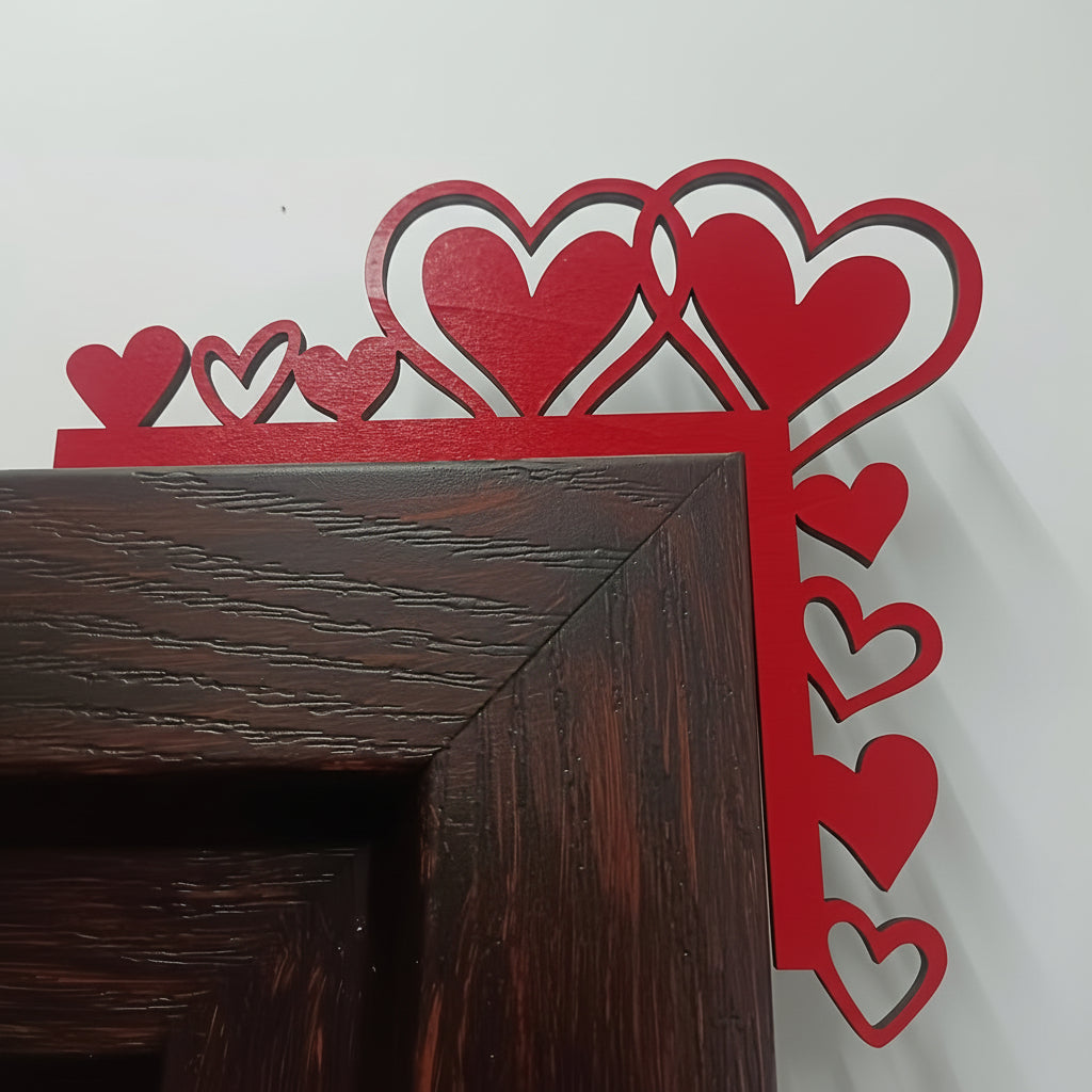 Adorno Espejo Acrílico Adhesivo de Esquina con Corazón