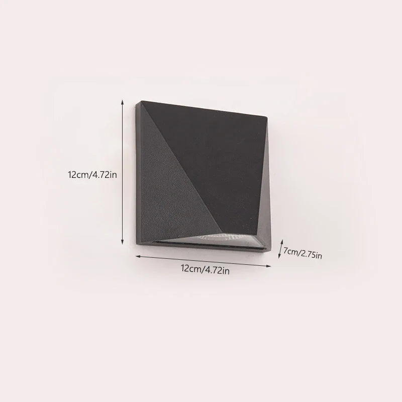 Aplique de Pared LED Exterior Negro de Aluminio 5 W Moderno