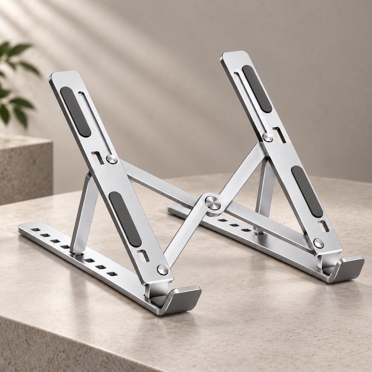 Soporte Portátil Ajustable en Altura, Plegable y Ergonómico