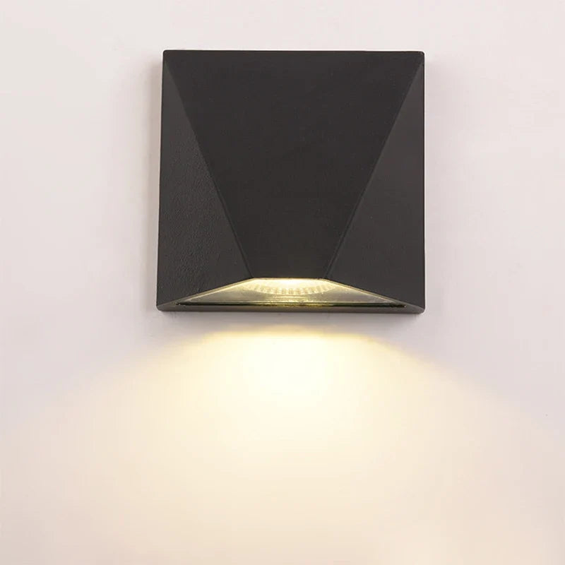 Aplique de Pared LED Exterior Negro de Aluminio 5 W Moderno