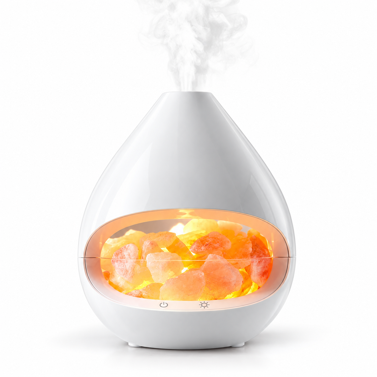 Lámpara de Sal del Himalaya y Difusor de Aromas, Luz Cálida