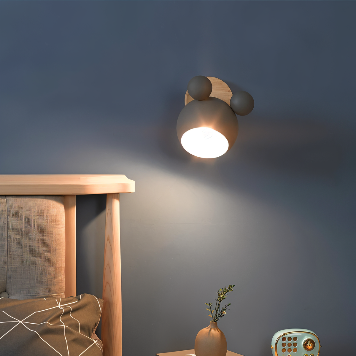 Aplique de Pared FlashMouse LED con Forma de Ratón Divertido