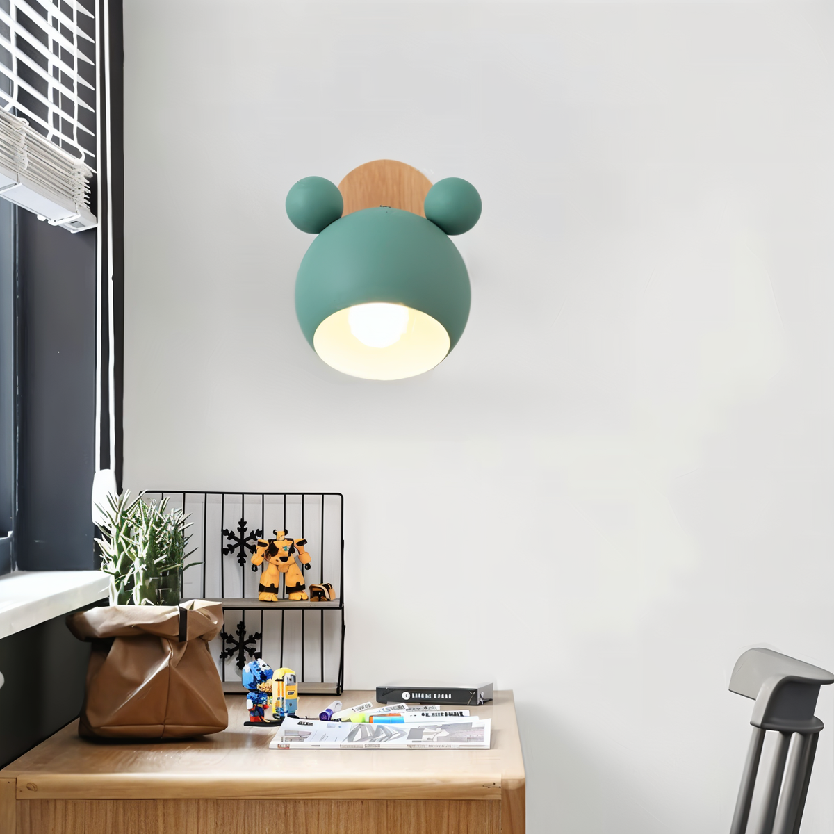 Aplique de Pared FlashMouse LED con Forma de Ratón Divertido