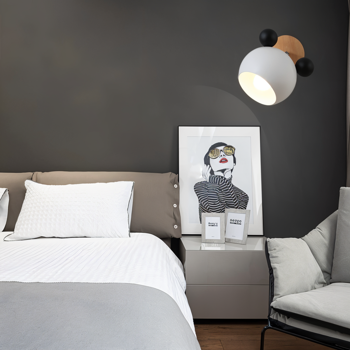 Aplique de Pared FlashMouse LED con Forma de Ratón Divertido