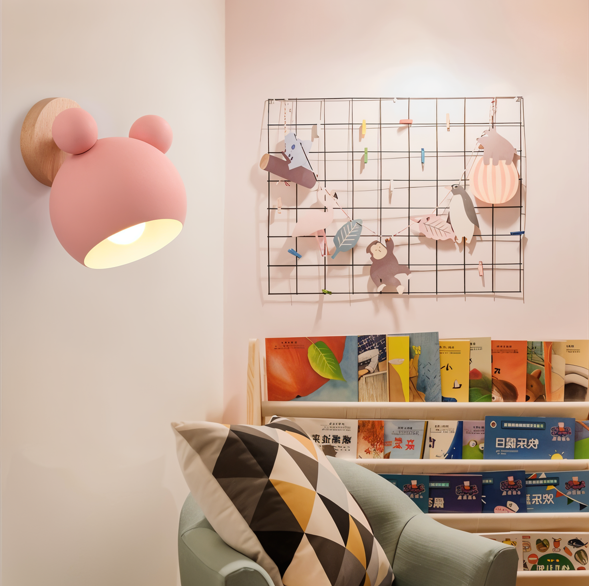 Aplique de Pared FlashMouse LED con Forma de Ratón Divertido