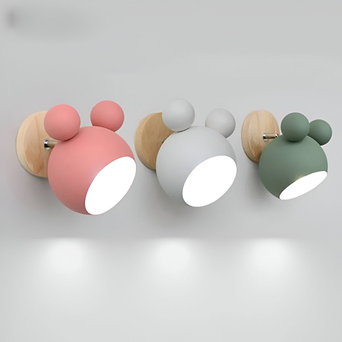 Aplique de Pared FlashMouse LED con Forma de Ratón Divertido