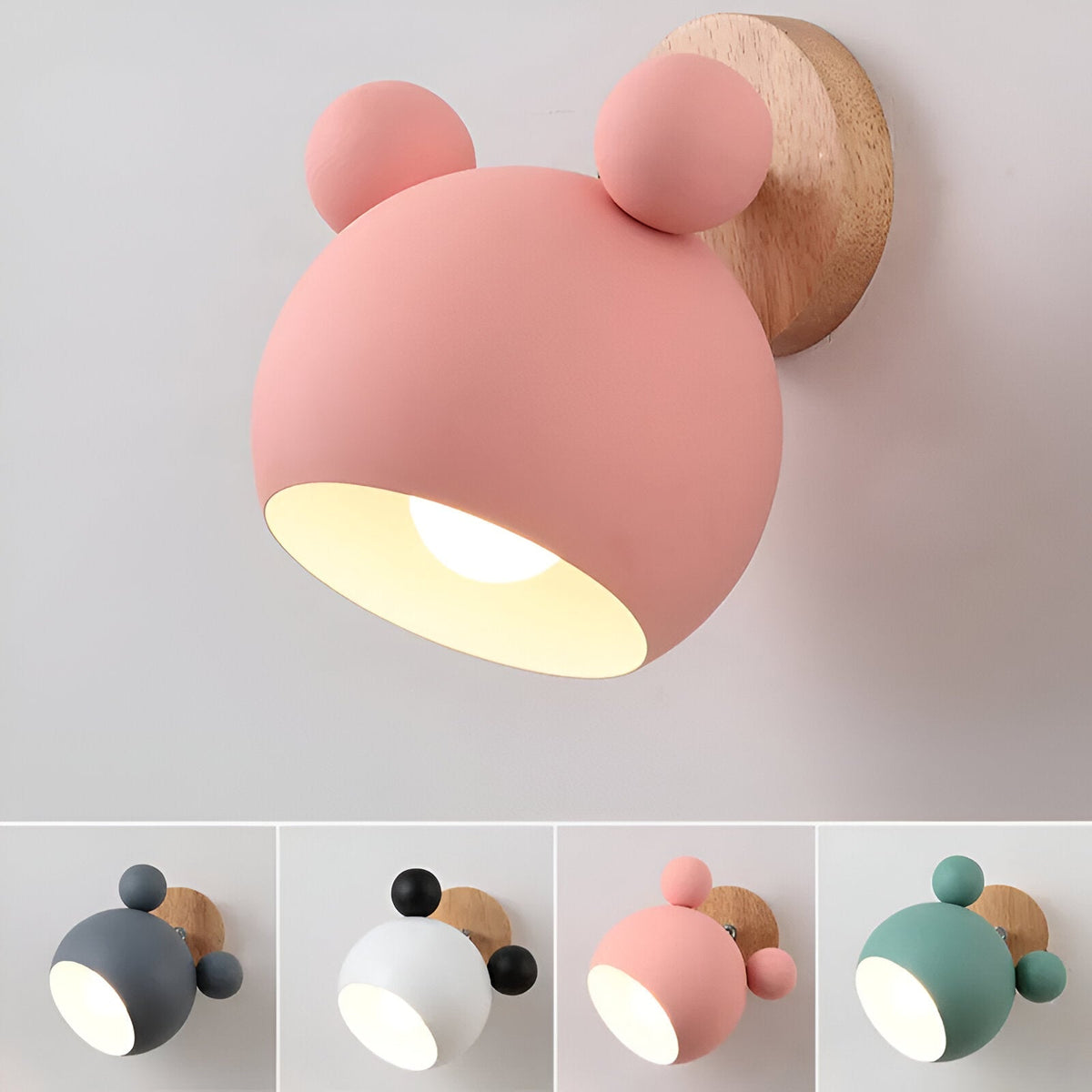 Aplique de Pared FlashMouse LED con Forma de Ratón Divertido