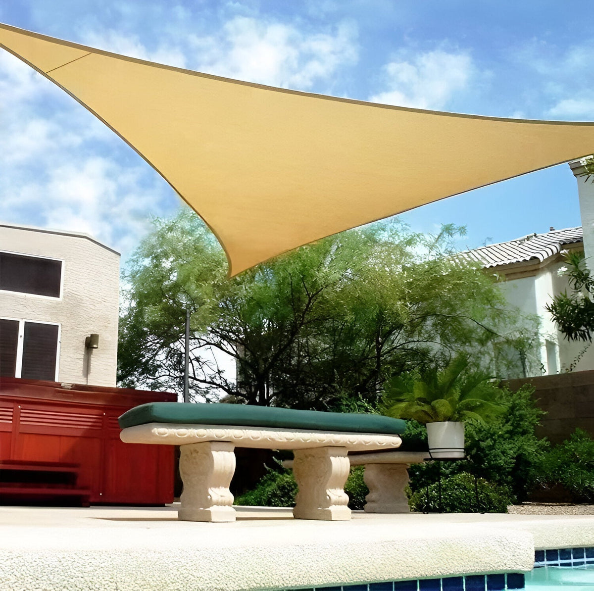 Vela de Sombra Triangular TriBlocker Impermeable Anti UV