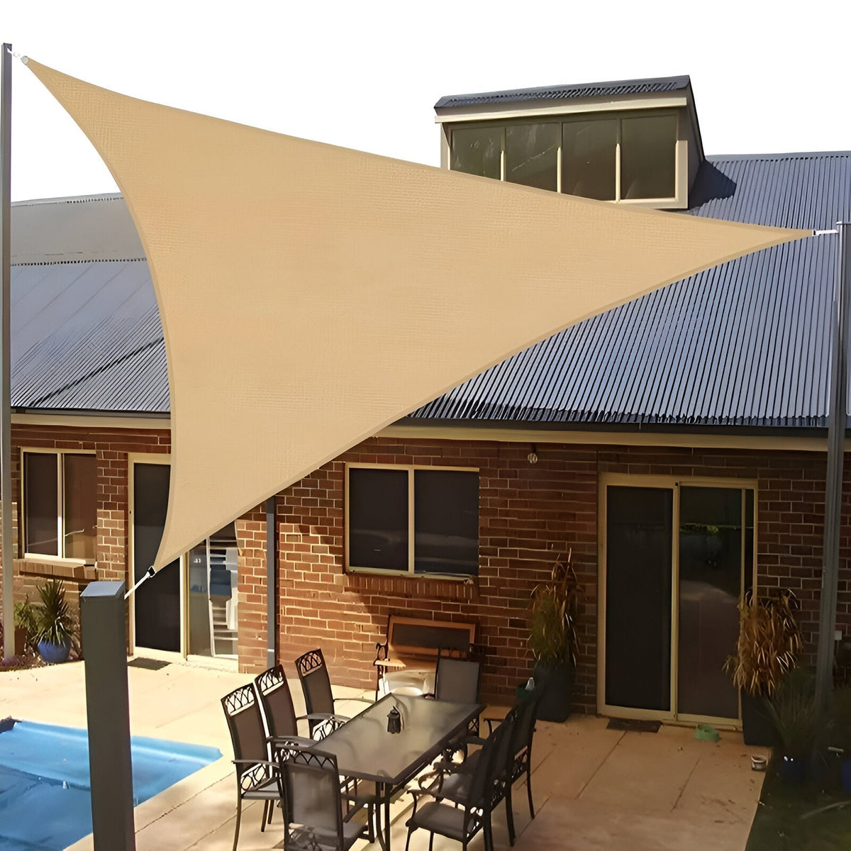 Vela de Sombra Triangular TriBlocker Impermeable Anti UV