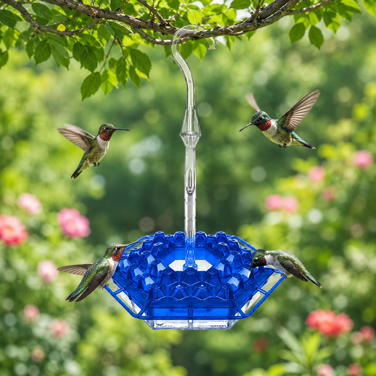 Comedero para Colibríes con Protector Antiabejas de Jardín