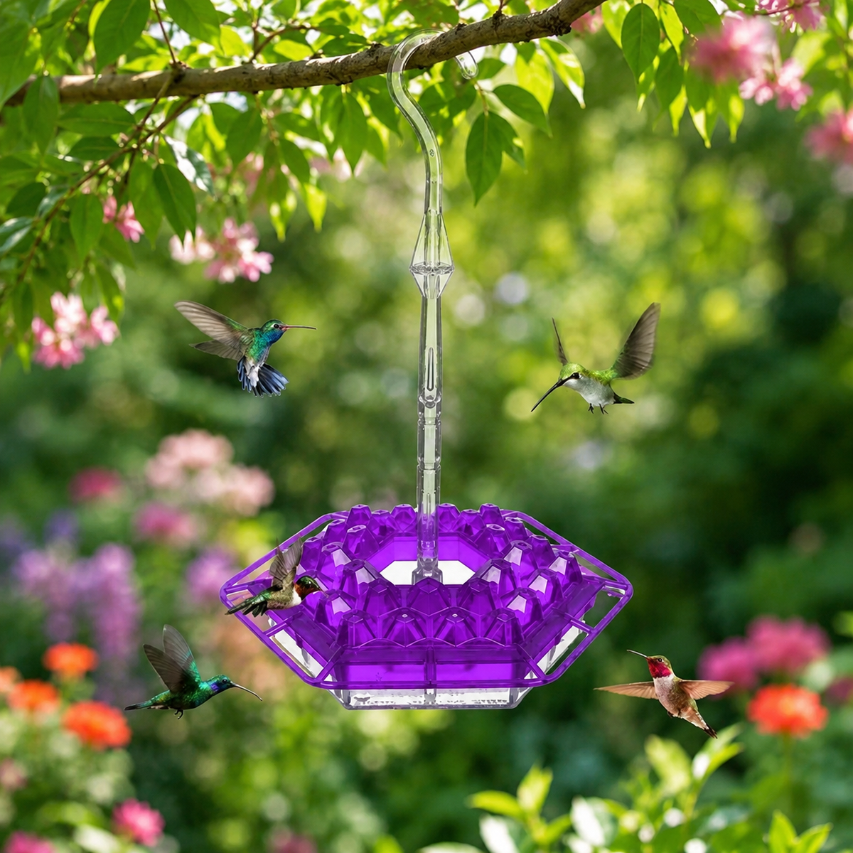 Comedero para Colibríes con Protector Antiabejas de Jardín