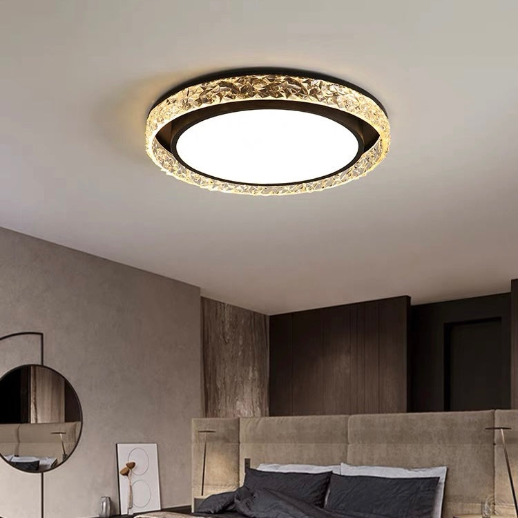 Crystal Halo Plafón LED de Techo con Anillo de Cristal