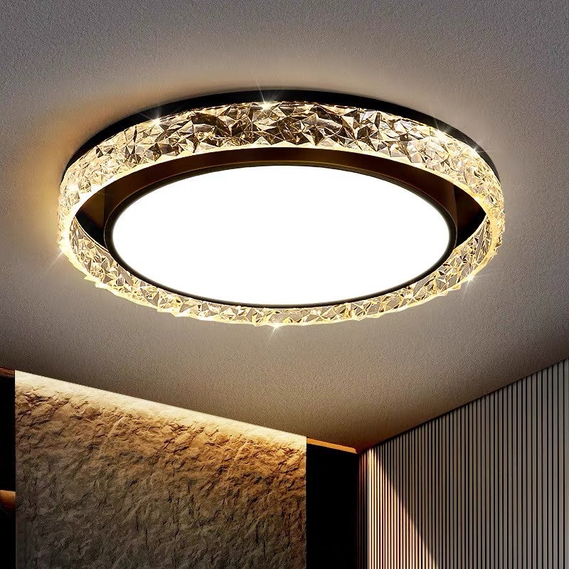 Crystal Halo Plafón LED de Techo con Anillo de Cristal