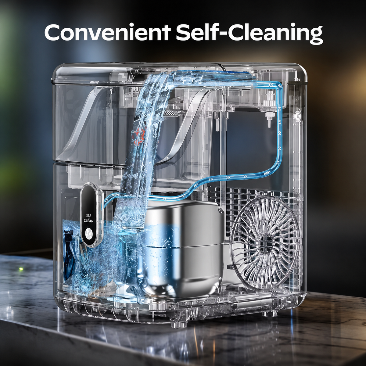 Máquina de Hielo de Encimera para Casa, Bebidas y Fiestas