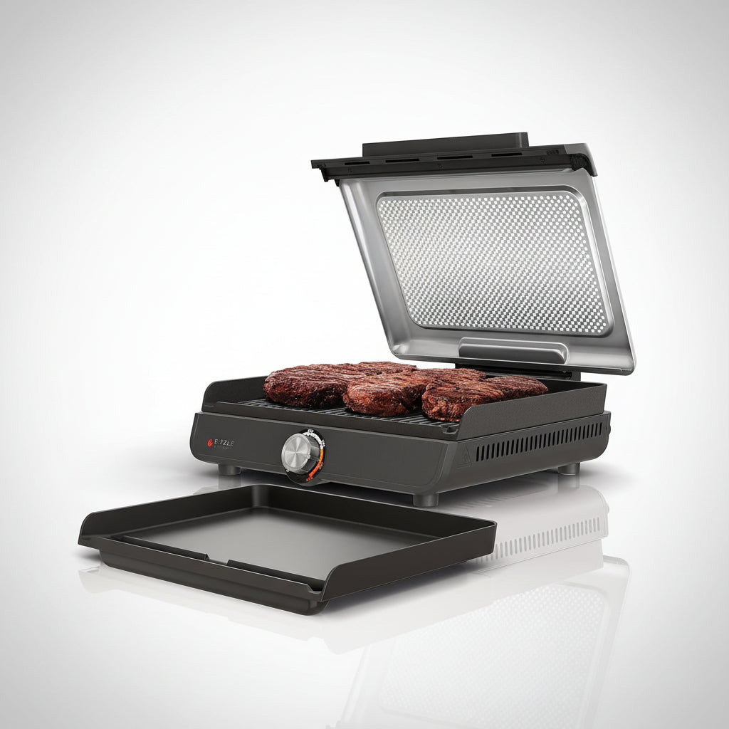 Plancha Parrilla Eléctrica Interior Antiadherente Familiar