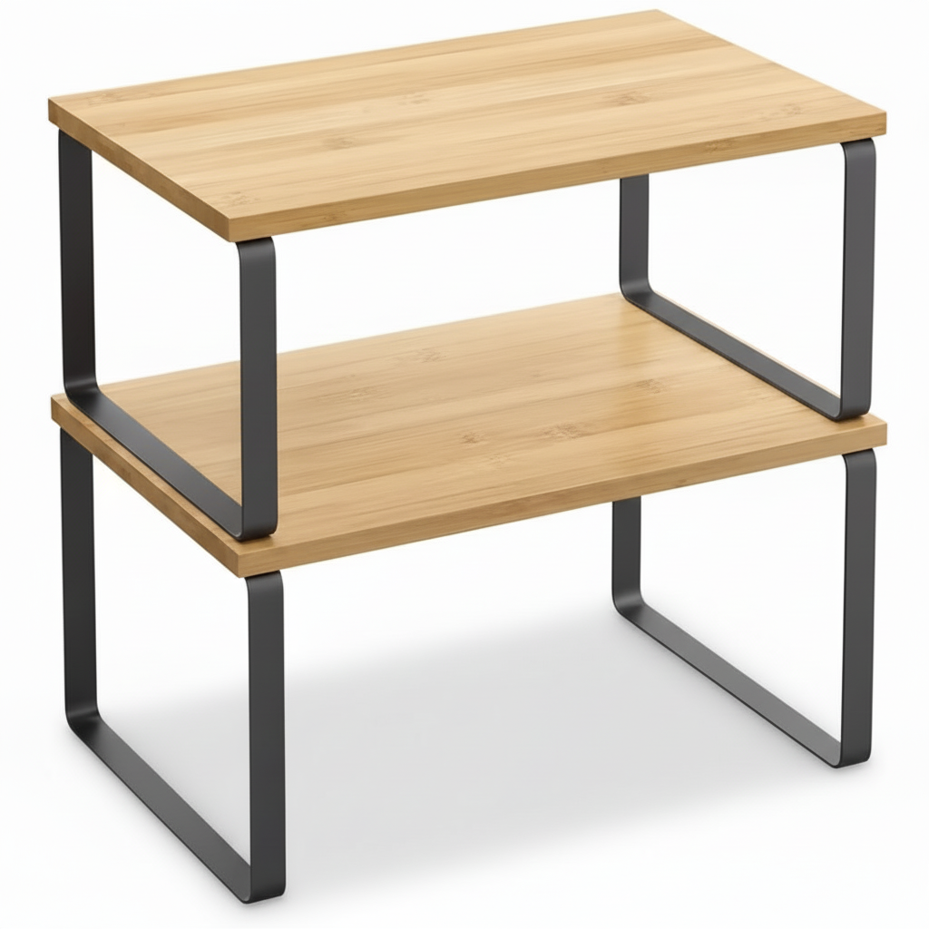Organizador de Estantes Apilable de Metal para Cocina
