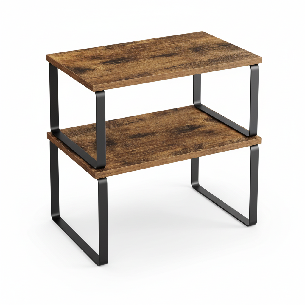 Organizador de Estantes Apilable de Metal para Cocina