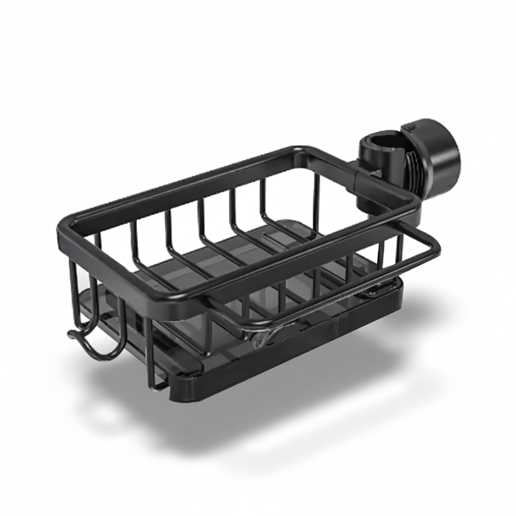 Organizador de Fregadero de Aluminio con Drenaje Rápido