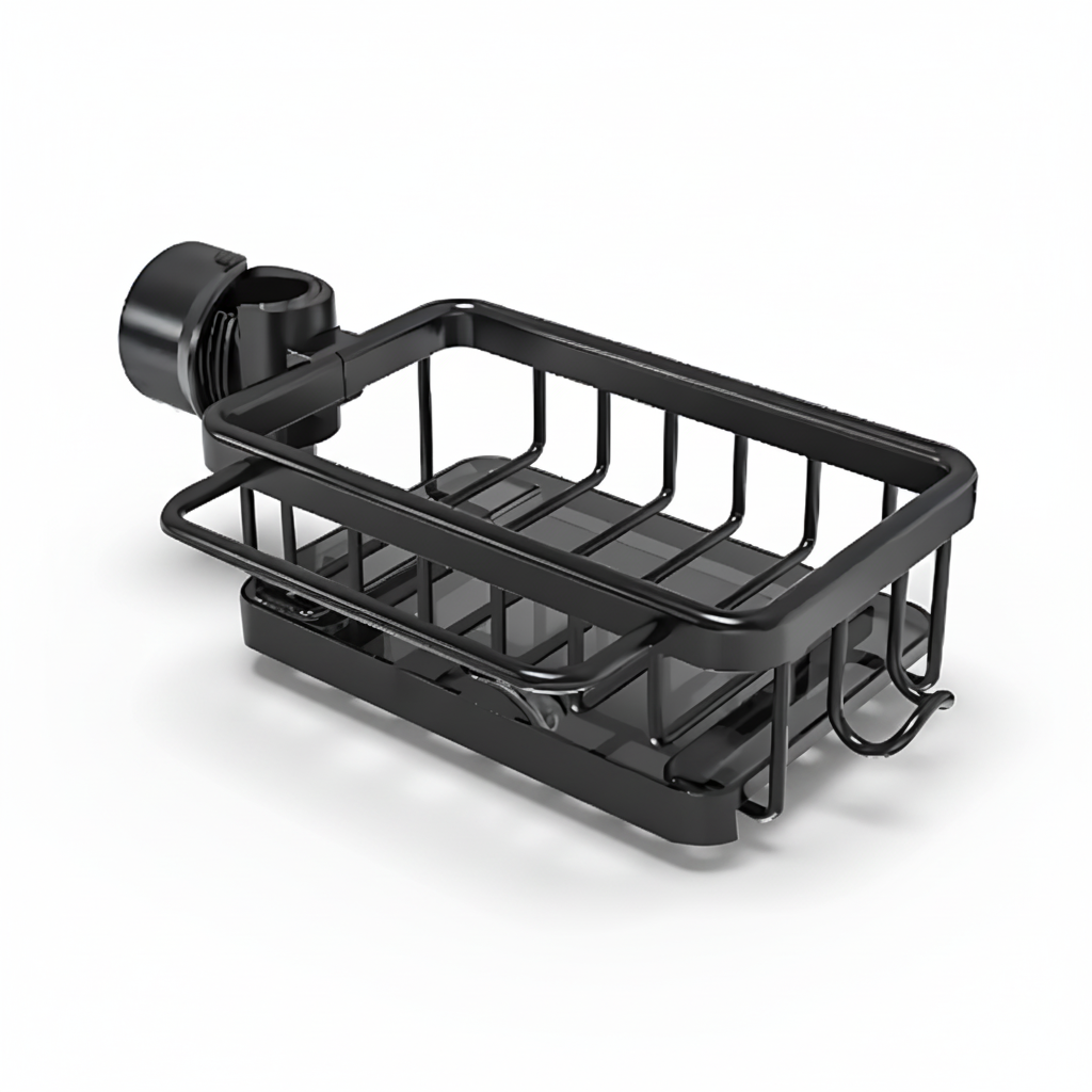 Organizador de Fregadero de Aluminio con Drenaje Rápido