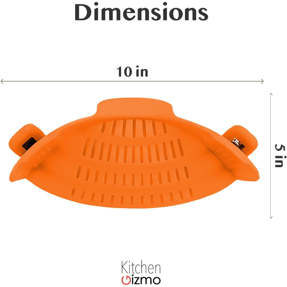 Colador de Silicona con Pinza para Olla y Sartén Escurridor