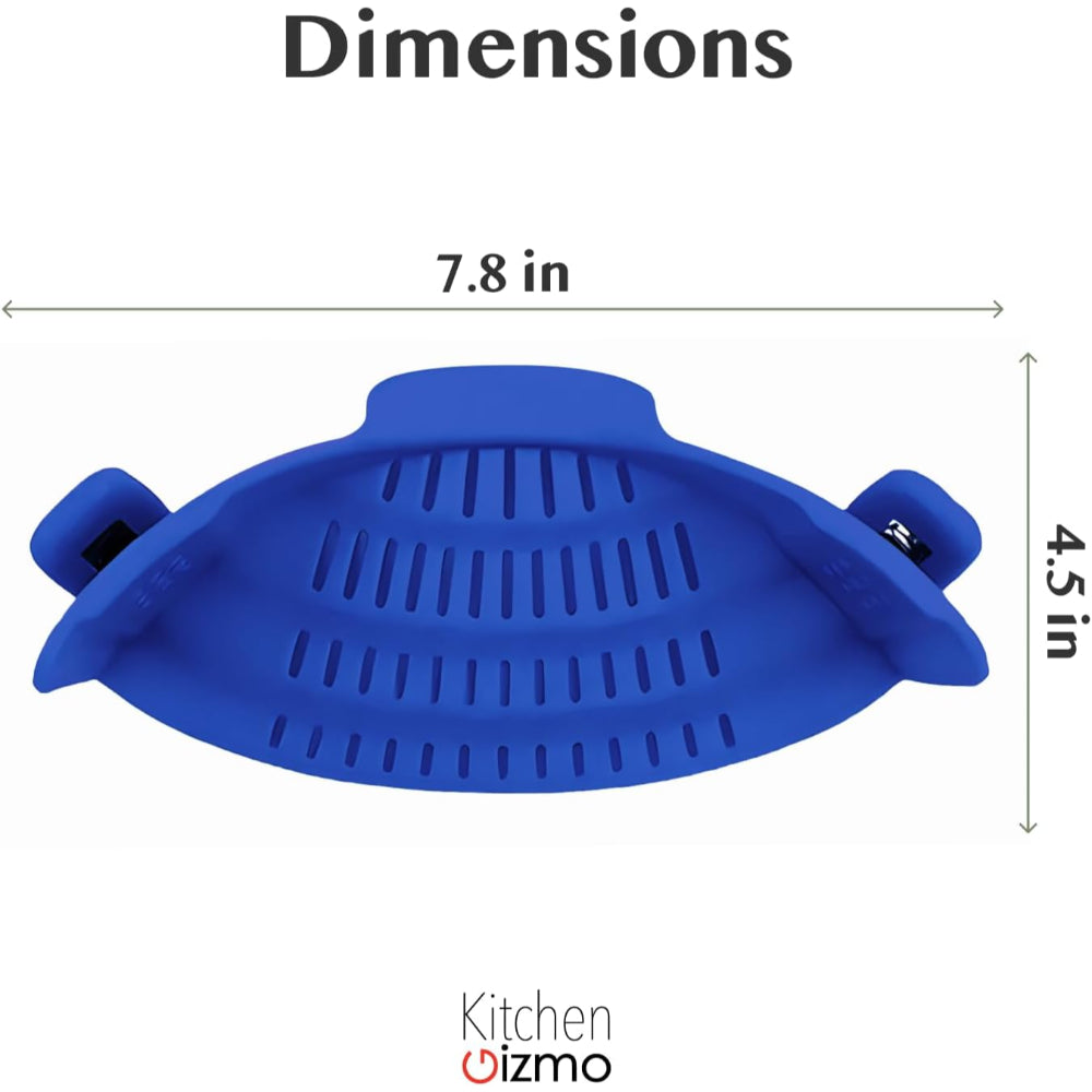 Colador de Silicona con Pinza para Olla y Sartén Escurridor