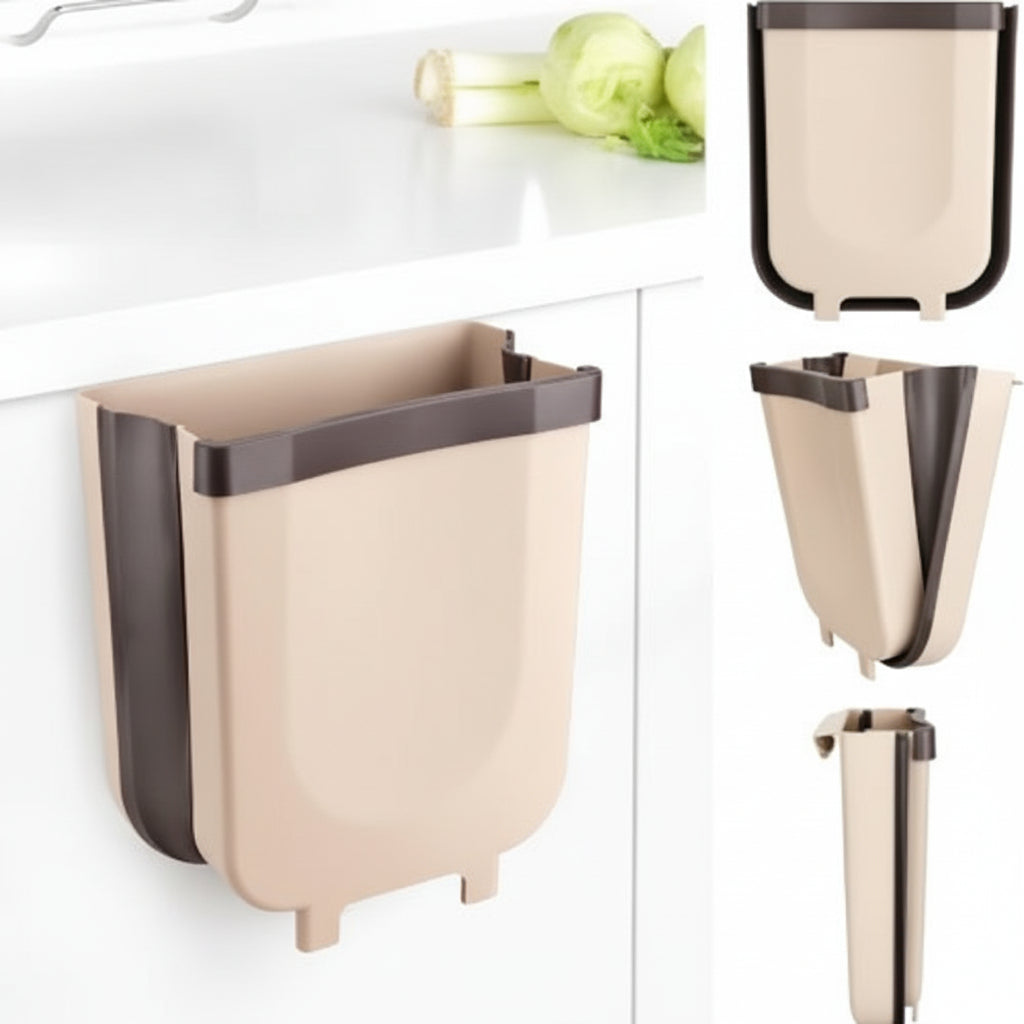 Cubo de Basura Colgante Plegable para Puerta de Armario