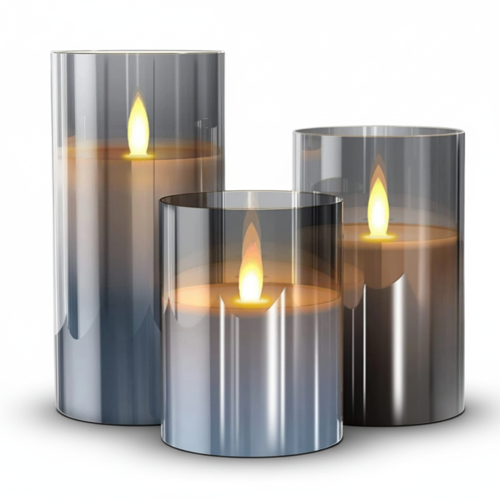 Velas LED sin Llama Decorativas con Mando y Luz Cálida