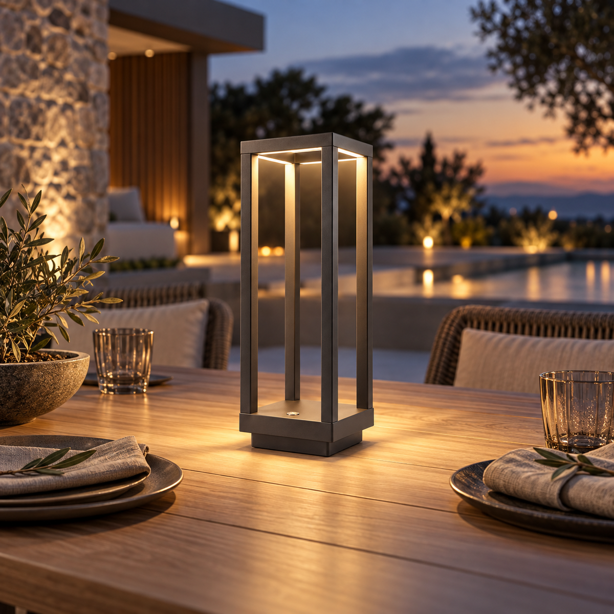 Lámpara de Mesa LED de Exterior Portátil Recargable y Táctil