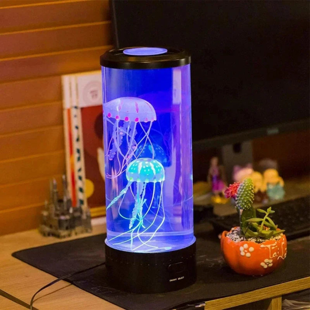 Lámpara de Mesa de Medusas LED con Cambio de Color Oceánica