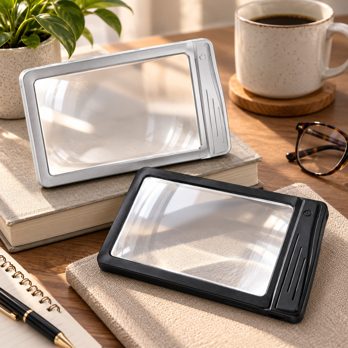 Lupa de Lectura LED Plegable Recargable USB con Aumento 3X