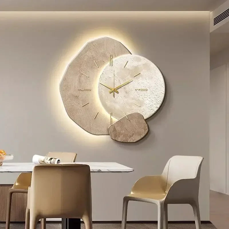 Reloj de Pared LumoClock Grande con Luz LED Silencioso