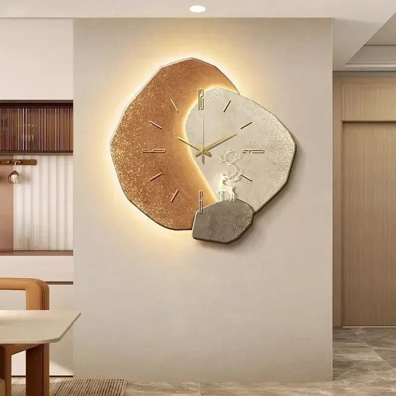 Reloj de Pared LumoClock Grande con Luz LED Silencioso
