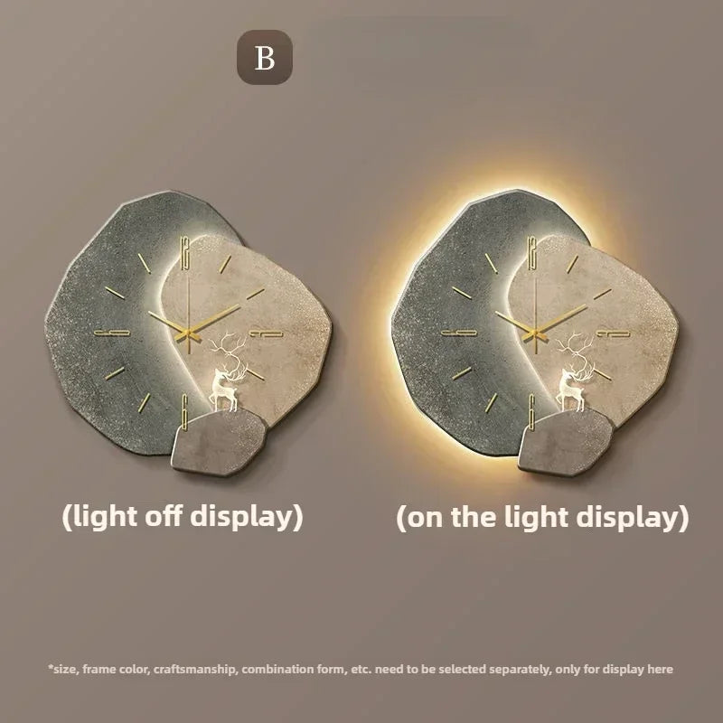 Reloj de Pared LumoClock Grande con Luz LED Silencioso