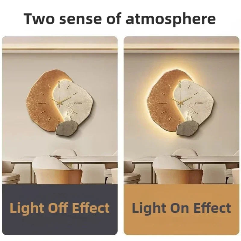 Reloj de Pared LumoClock Grande con Luz LED Silencioso