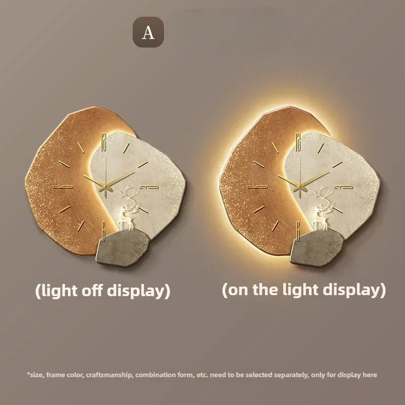 Reloj de Pared LumoClock Grande con Luz LED Silencioso
