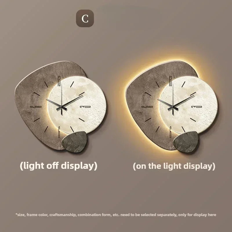 Reloj de Pared LumoClock Grande con Luz LED Silencioso