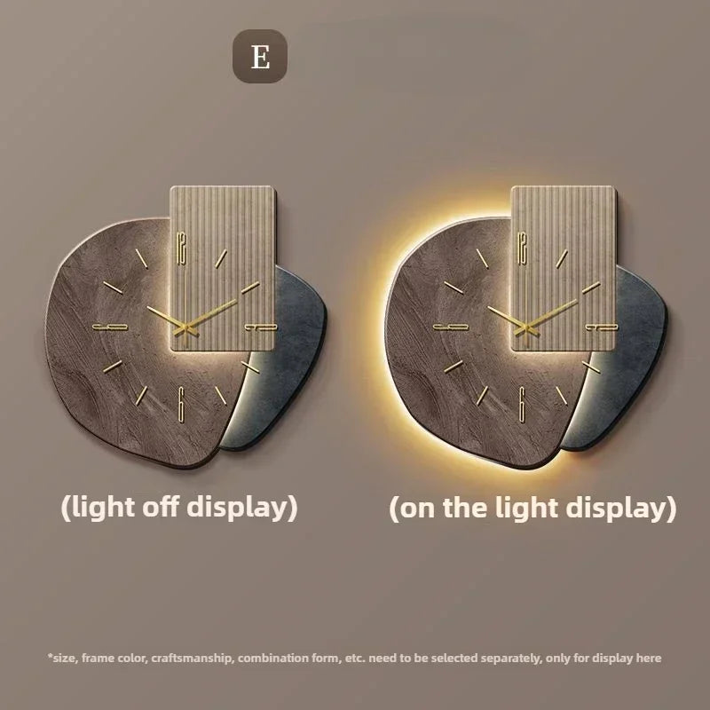 Reloj de Pared LumoClock Grande con Luz LED Silencioso