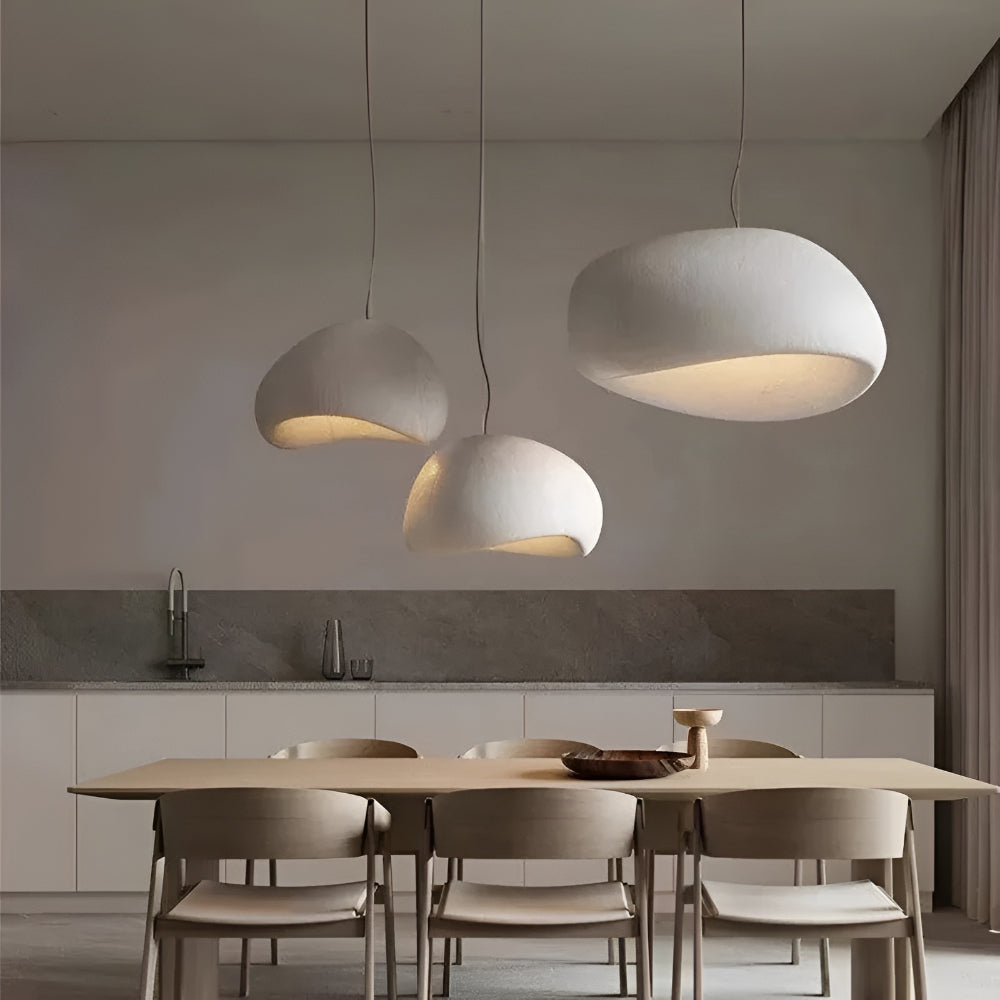 Lámpara Colgante Zenith Glow LED Nórdica Wabi-Sabi Artesanal