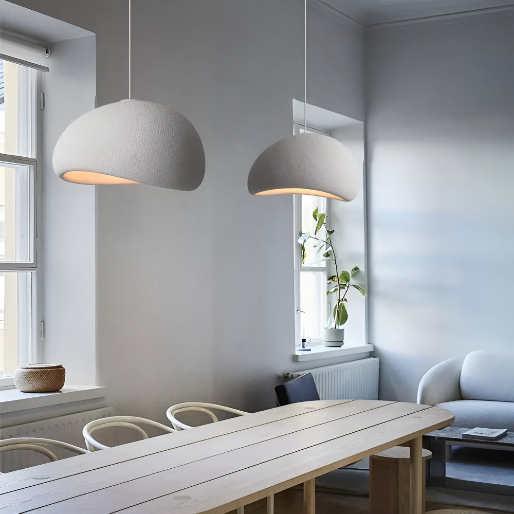 Lámpara Colgante Zenith Glow LED Nórdica Wabi-Sabi Artesanal