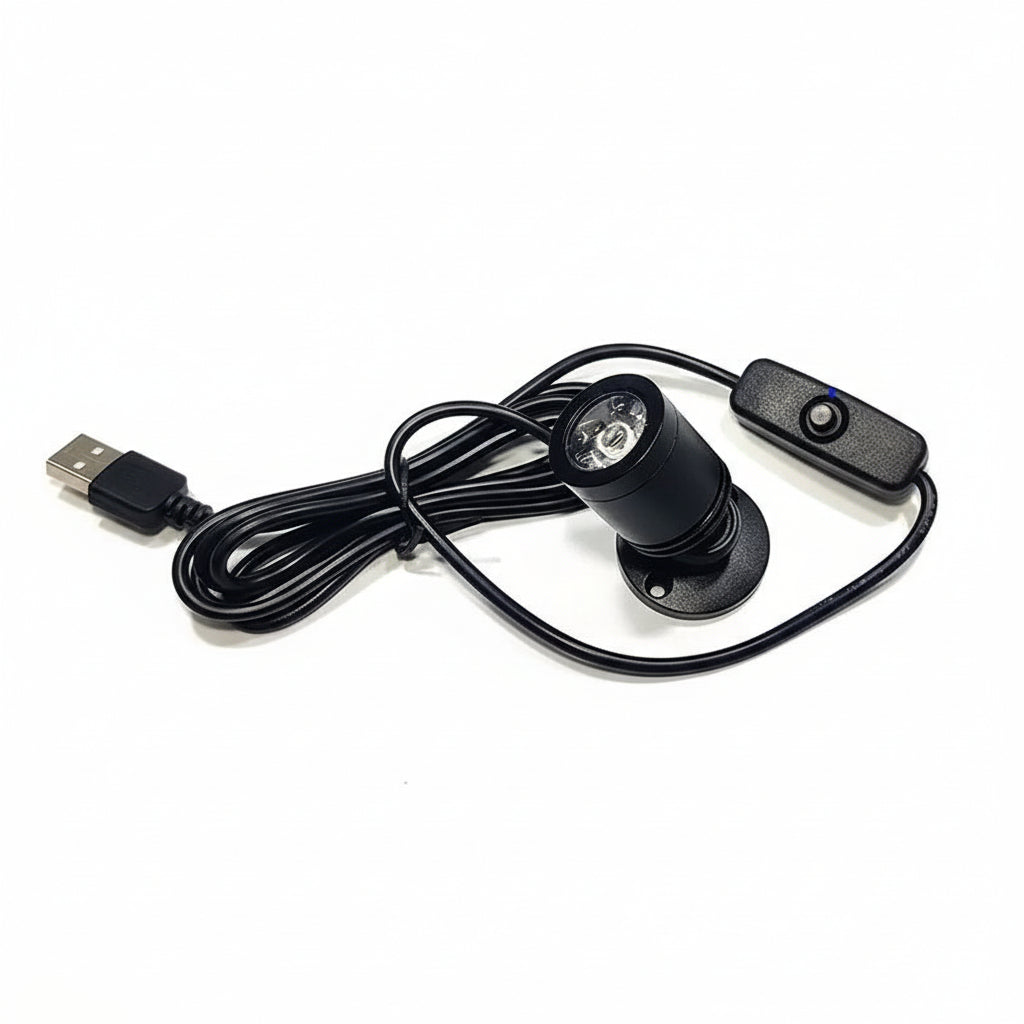 Foco LED USB de Acento para Estantes y Vitrinas Orientable