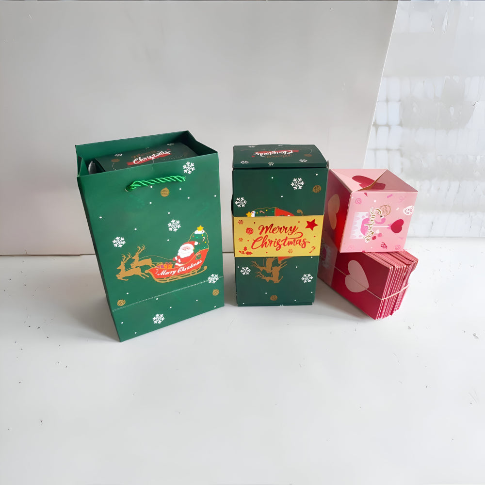 Caja Sorpresa de Regalo con Tarjeta Desplegable y Mensaje