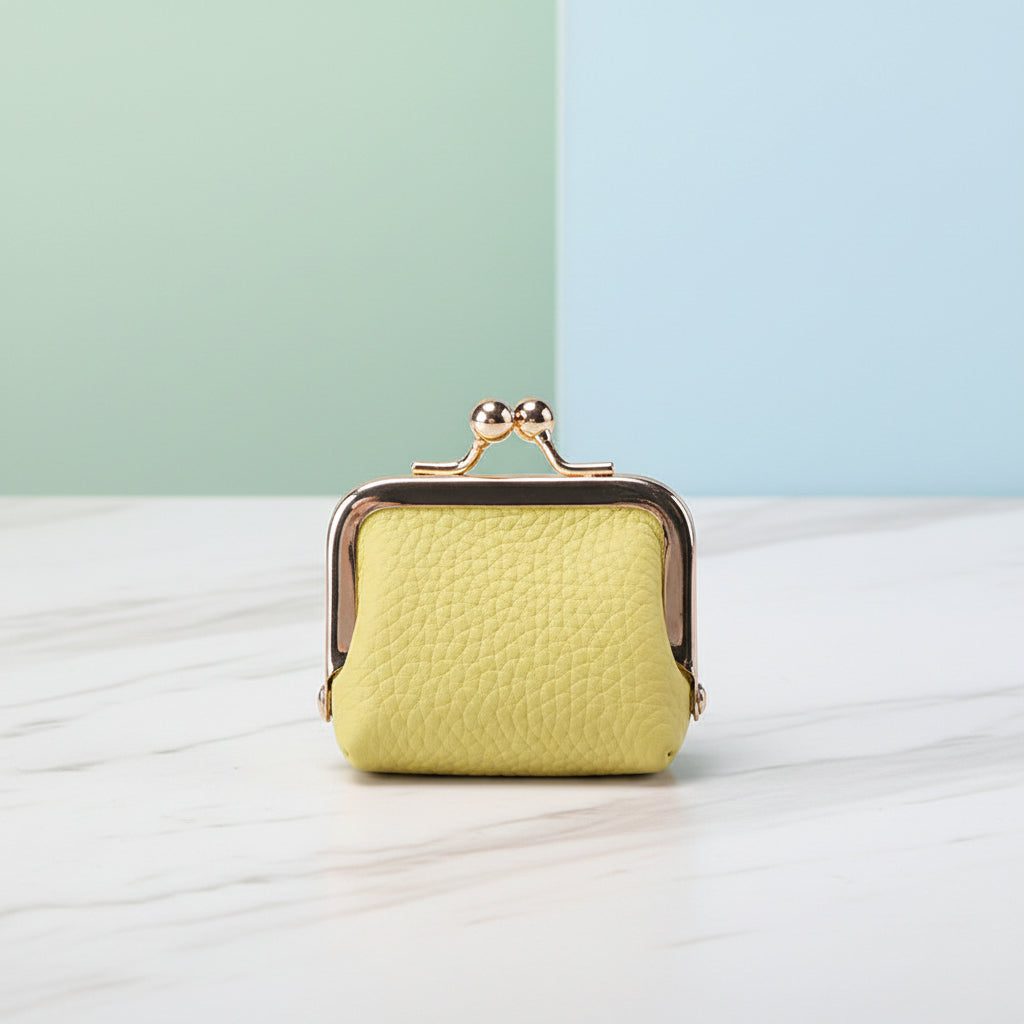 Mini Joyero de Viaje de Piel Auténtica con Cierre Dorado