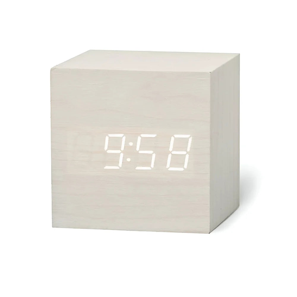 Reloj Despertador Digital Cubo LED con Fecha y Temperatura