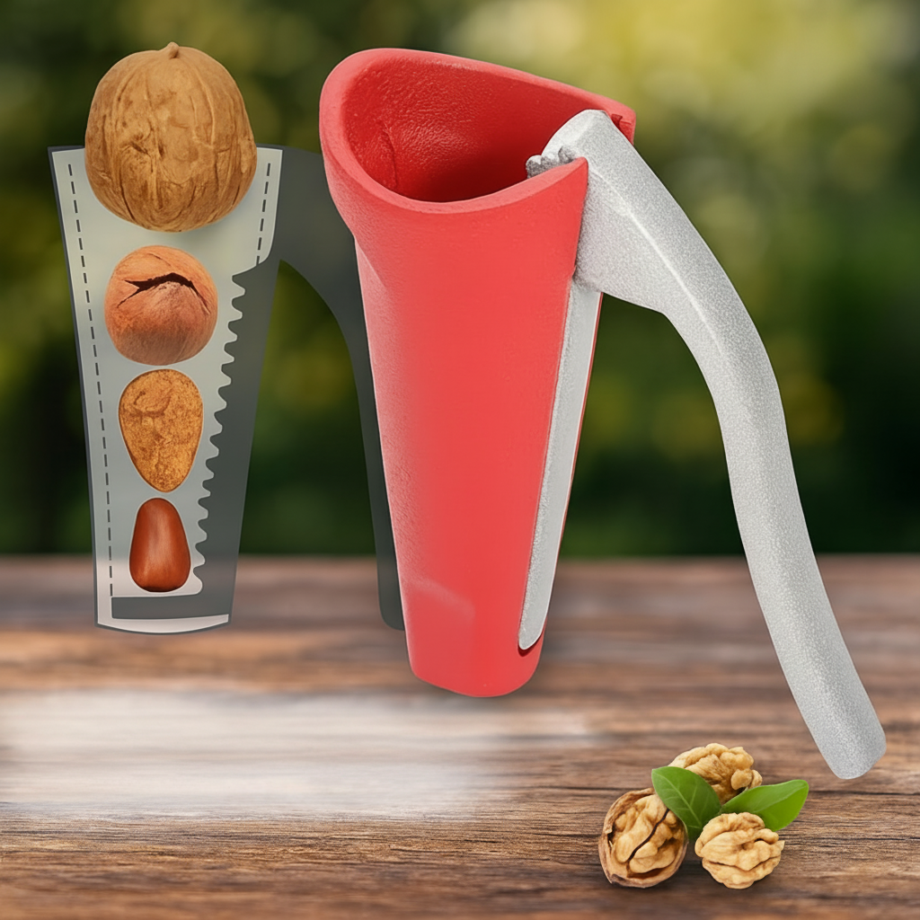 Cascanueces de Palanca de Aluminio Fácil y Seguro Nueces