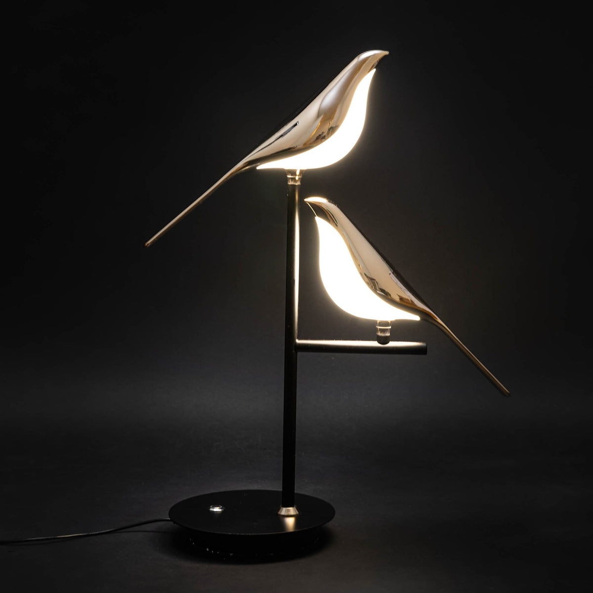 Birdlight Lámpara de Mesa LED con Dos Pájaros Dorados