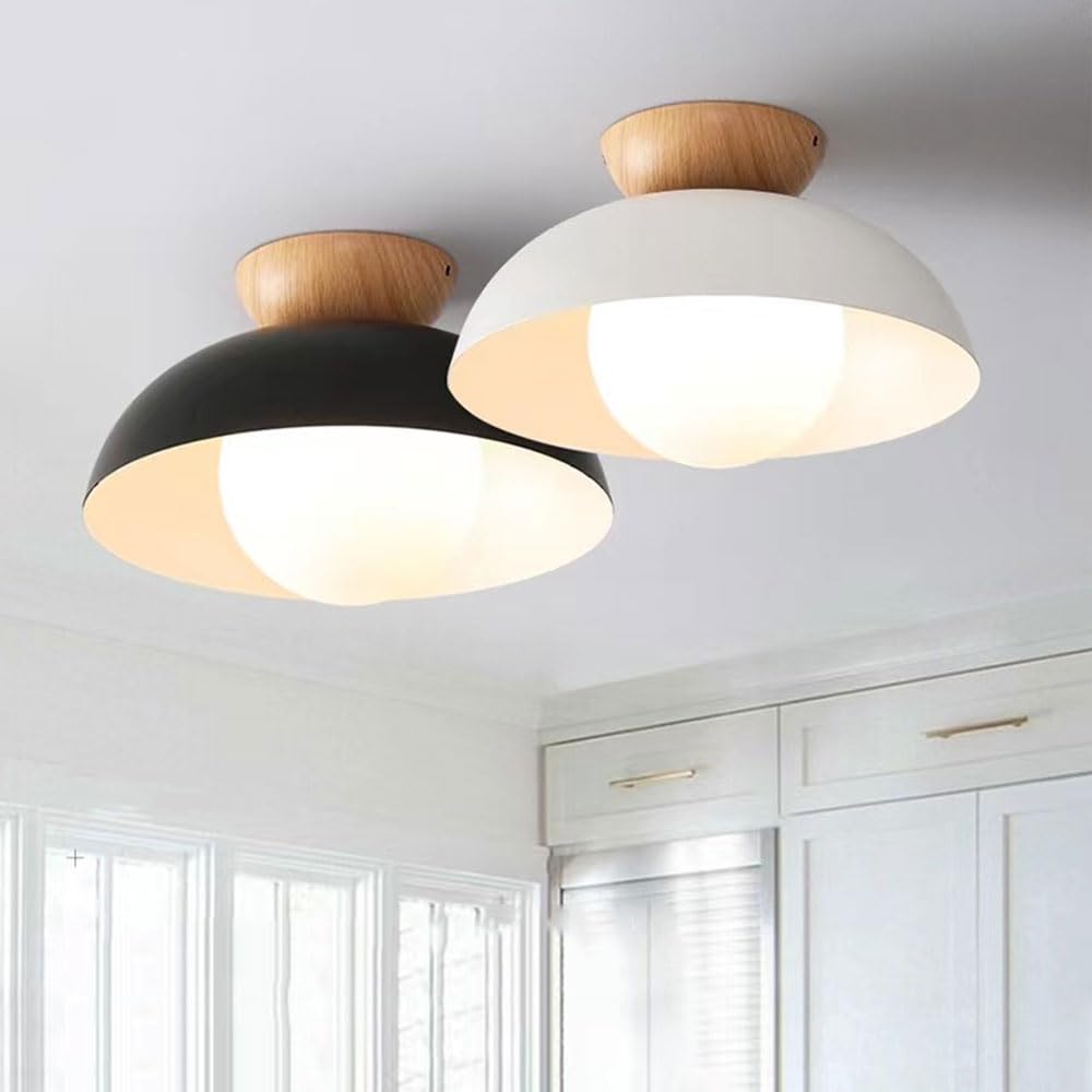 Plafón Nordic Dome Cúpula de Metal y Vidrio G9 Minimalista