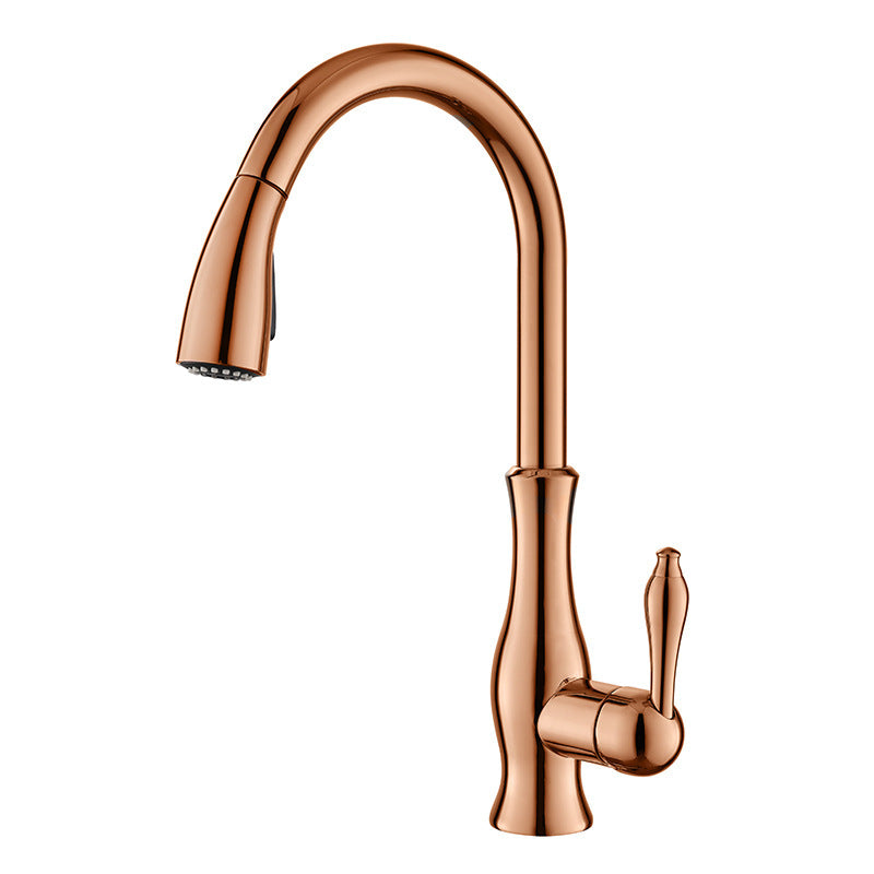Grifo de Cocina Extraíble de Metal en Oro, Negro o Bronce