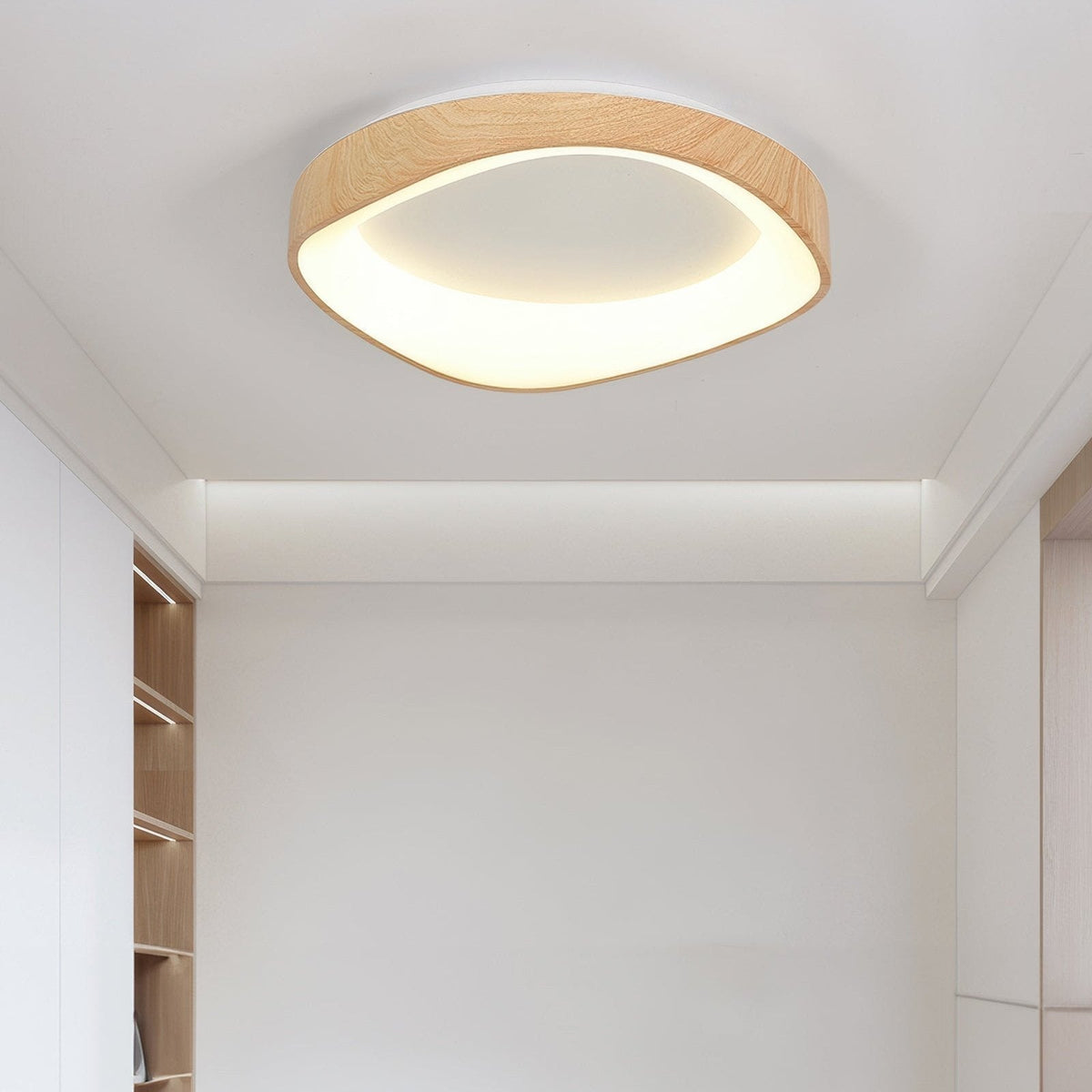 Plafón LED Nórdico Efecto Veta de Madera, 40 o 50 cm