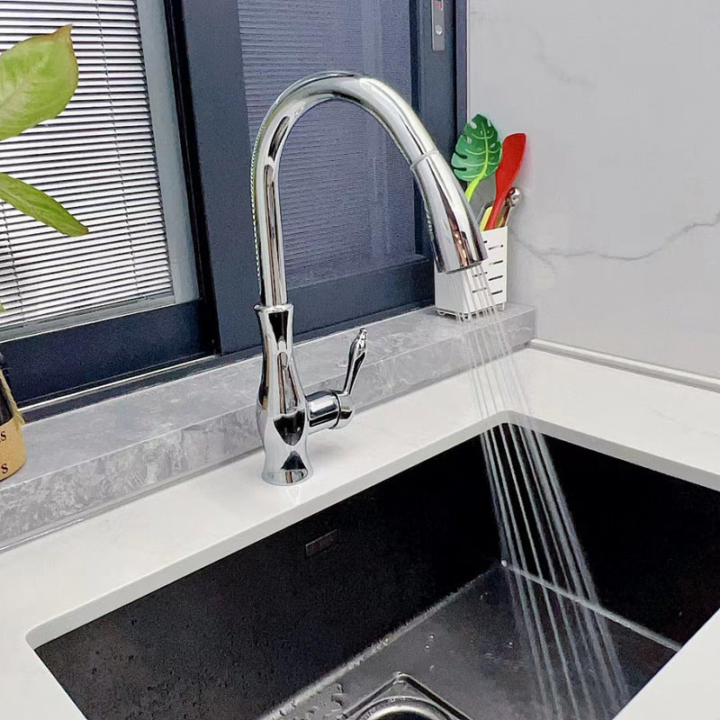 Grifo de Cocina Extraíble de Metal en Oro, Negro o Bronce